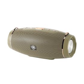 Portable Radio Powerful Subwoofer FM Wireless Caixa De Som Bluetooth Speaker Music Sound Box Blutooth For Large High Power Bass (Color: Gold)